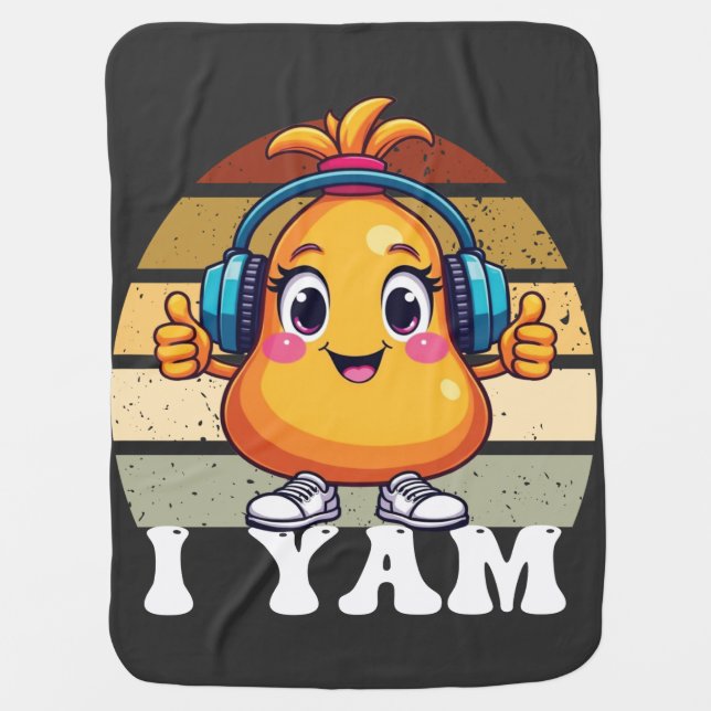 I YAM  BABY BLANKET (Front)