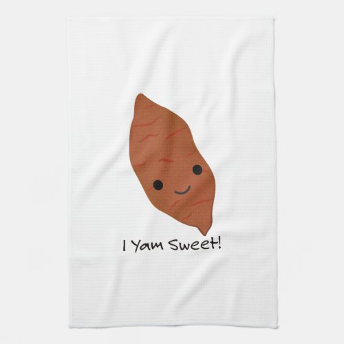 I Yam Sweet Cute kawaii Sweet Potato Kitchen Towel