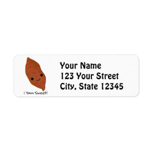 I Yam Sweet Cute kawaii Sweet Potato Label