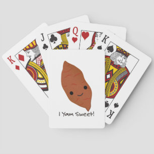 I Yam Sweet Cute kawaii Sweet Potato Poker Cards
