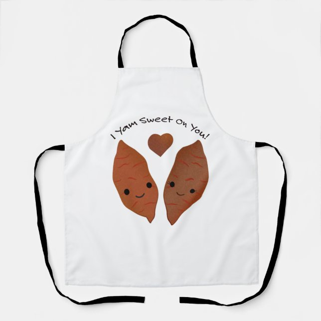 I Yam Sweet Cute Sweet Potato Apron (Front)