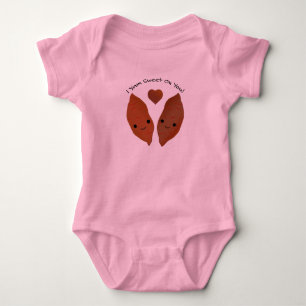 I Yam Sweet Cute Sweet Potato Baby Bodysuit