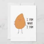 I Yam What I Yam! Awesome Yam Vegetable Pun Holiday Card