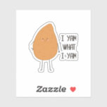 I Yam What I Yam! Awesome Yam Vegetable Pun Sticker