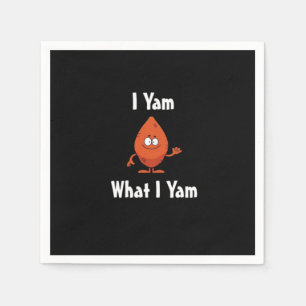 I Yam What I Yam Basic Design For Thanksgiving Napkins