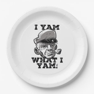 I Yam What I Yam Classic Meme Design Paper Plates