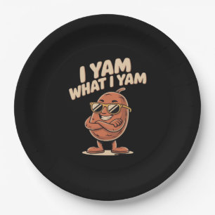 I Yam What I Yam Classic Quote Paper Plates
