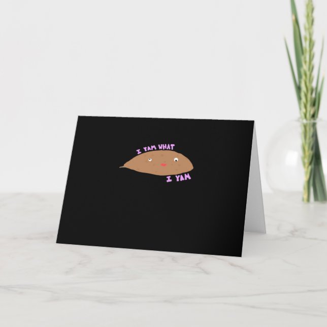 I Yam What I Yam Classic Trendy Card (Front)