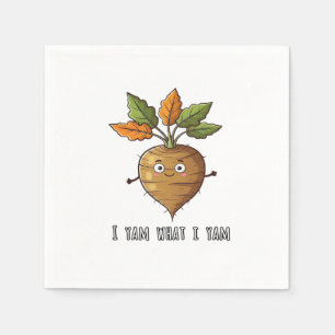 I Yam What I Yam Cute And Cosy Autumn Design Class Napkins