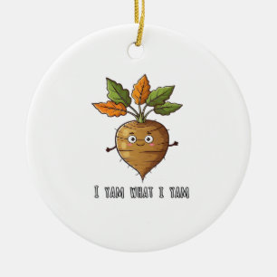 I Yam What I Yam Cute Cosy Autumn Warm Mood Ceramic Ornament