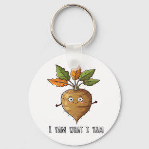I Yam What I Yam Cute Cosy Autumn Warm Mood Keychain