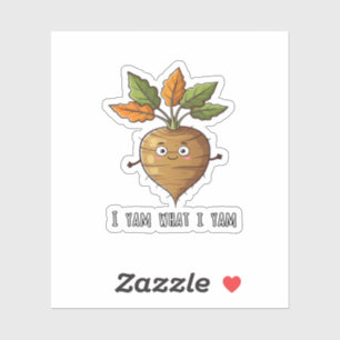 I Yam What I Yam Cute Cosy Autumn Warm Mood Sticker