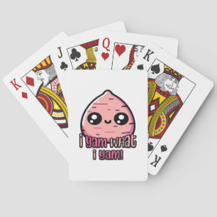 I Yam What I Yam Cute Yam Pun Sweet Mood Poker Cards