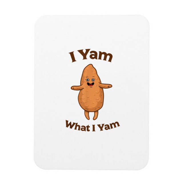I Yam What I Yam Dancing Sweet Potato Festive Magnet (Vertical)