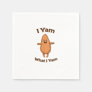 I Yam What I Yam Dancing Sweet Potato Festive Napkins
