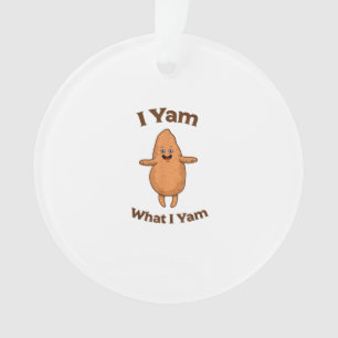 I Yam What I Yam Dancing Sweet Potato Festive Ornament