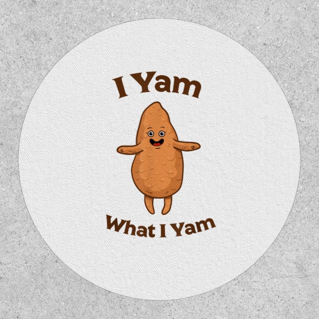 I Yam What I Yam Dancing Sweet Potato Festive Patch (Front)