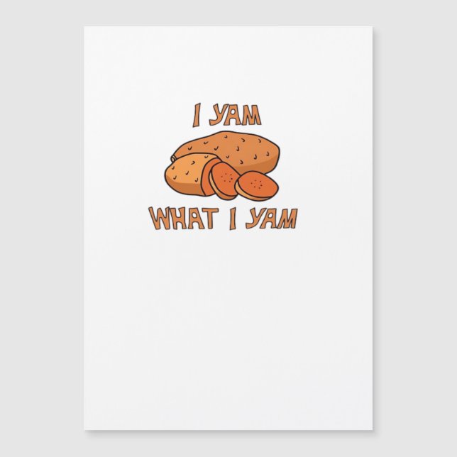 I Yam What I Yam Funny Basic Humor (Front)
