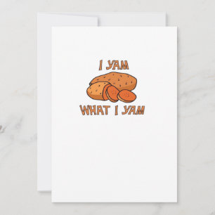 I Yam What I Yam Funny Basic Humor Holiday Card