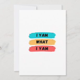 I Yam What I Yam Funny Classic Holiday Card