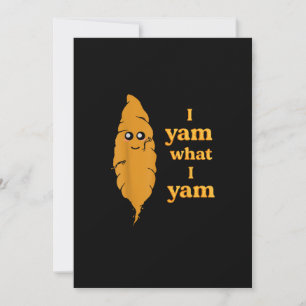I Yam What I Yam Funny Holiday Card
