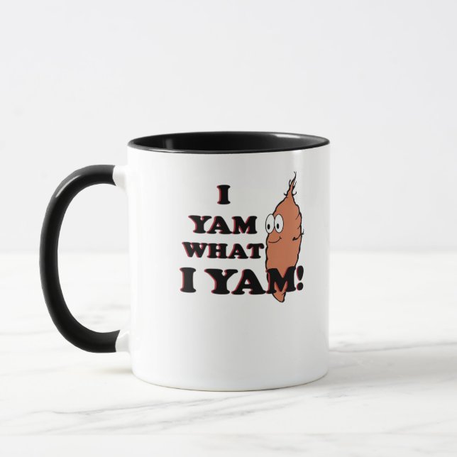 I Yam What I Yam Funny Meme Humor Mug (Left)