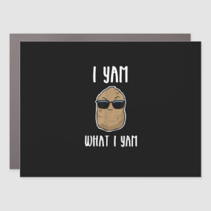 I Yam What I Yam Funny Yam Sweetpotato Car Magnet