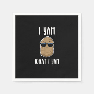 I Yam What I Yam Funny Yam Sweetpotato Napkins