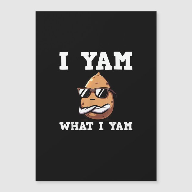 I Yam What I Yam Humorous V-Neck (Front)