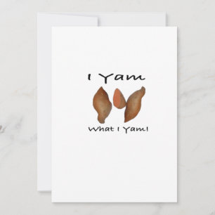 I Yam What I Yam, I Yam What I Yam, Comical, Cute, Holiday Card