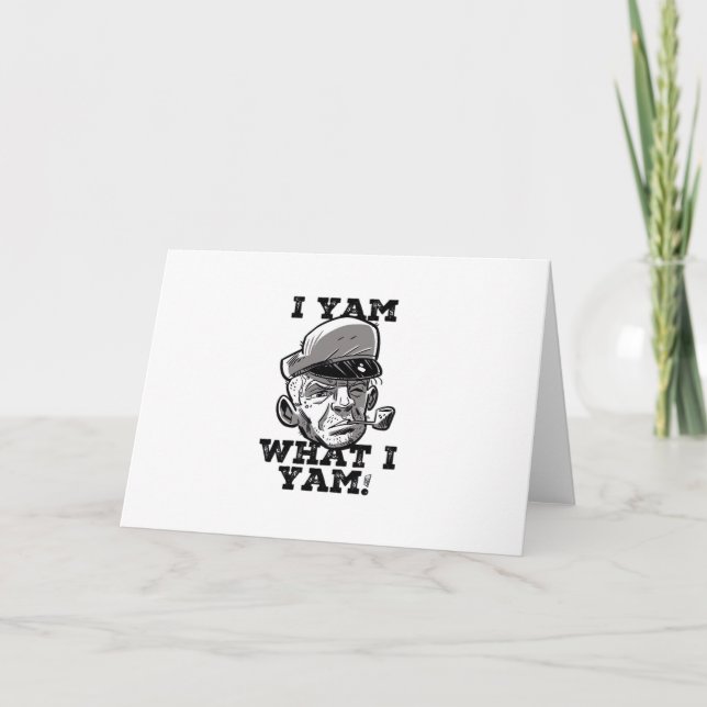 I Yam What I Yam Meme Humor Mood Card (Front)
