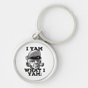 I Yam What I Yam Meme Humor Mood Keychain