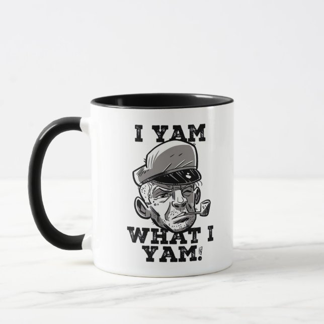 I Yam What I Yam Meme Humor Mood Mug (Left)