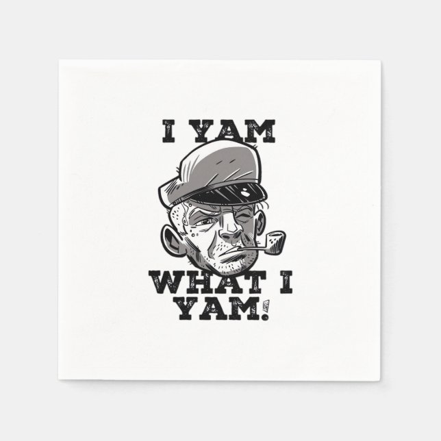 I Yam What I Yam Meme Humor Mood Napkins (Front)