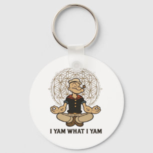 I Yam What I Yam Meme Quote Playful Tone Keychain