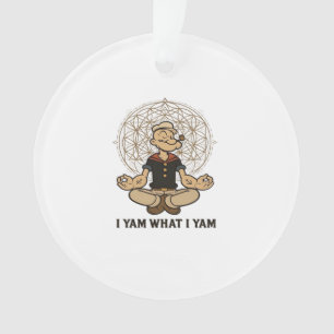 I Yam What I Yam Meme Quote Playful Tone Ornament