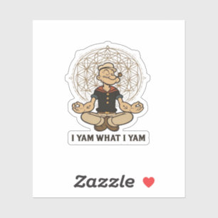 I Yam What I Yam Meme Quote Playful Tone Sticker