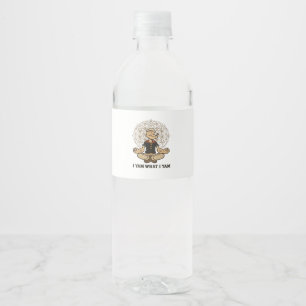 I Yam What I Yam Meme Quote Playful Tone Water Bottle Label