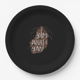 I Yam What I Yam - Pun Design Paper Plates