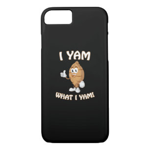 I Yam What I Yam Shirt Funny Thanksgiving Food Pun iPhone 8/7 Case