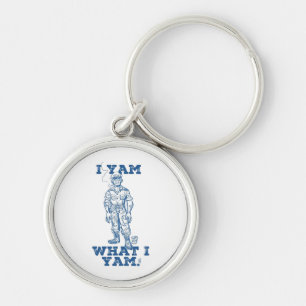 I Yam What I Yam. Sketch Design Keychain