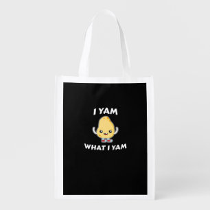 I Yam What I Yam Sweet Potato For Thanksgiving Day Grocery Bag