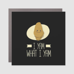 I Yam What I Yam - Sweet Potato Thanksgiving Car Magnet
