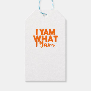 I Yam What I Yam Sweet Potato Thanksgiving Couple  Gift Tags