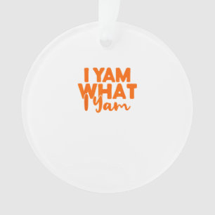 I Yam What I Yam Sweet Potato Thanksgiving Couple Ornament