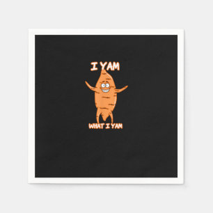 I Yam What I Yam Sweet Potato Thanksgiving Napkins
