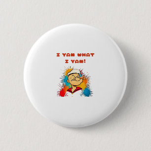 I Yam What I Yam Sweet Potato Thanksgiving Sloth Button