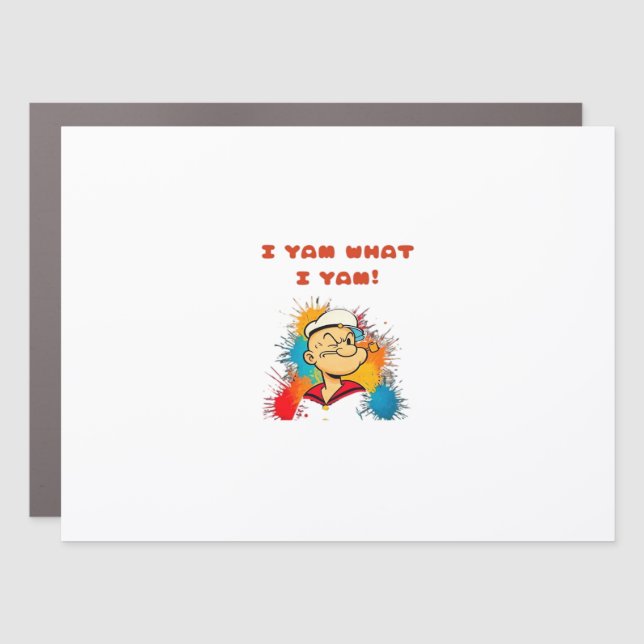 I Yam What I Yam Sweet Potato Thanksgiving Sloth Car Magnet (Front)