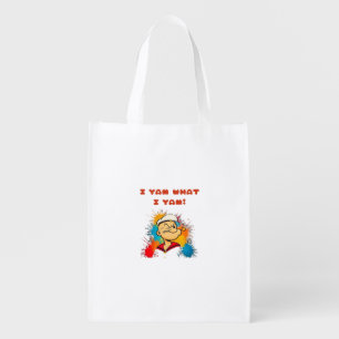 I Yam What I Yam Sweet Potato Thanksgiving Sloth Grocery Bag