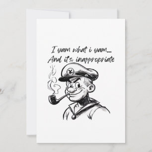 I Yam What I Yam Sweet Potato Thanksgiving Sloth Holiday Card